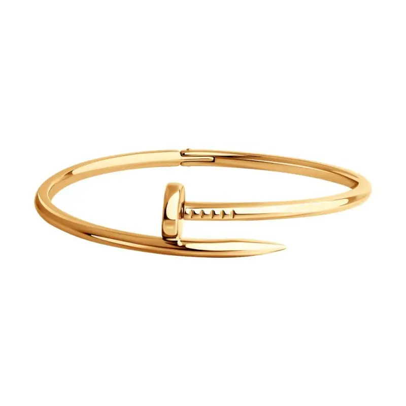 Браслет жесткий из позолоты