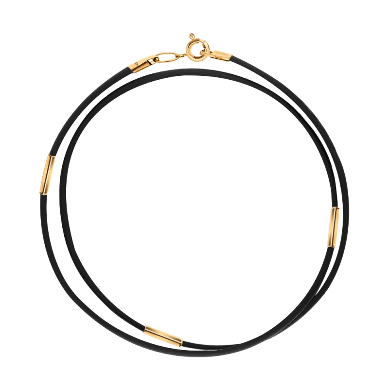 Цепь шнурок из красного золота