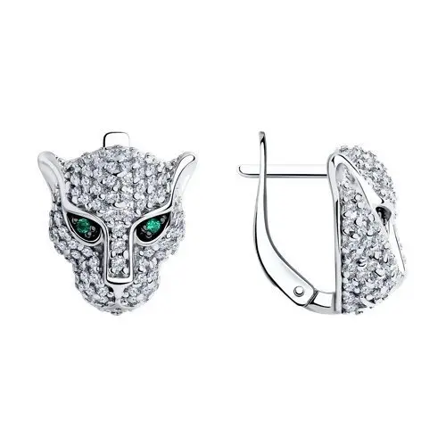 Серьги с английским замком из серебра