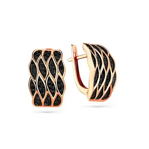 Серьги с английским замком из красного золота