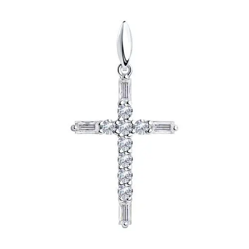 Подвеска декоративный крест из серебра