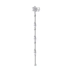 Серьги одиночные из серебра