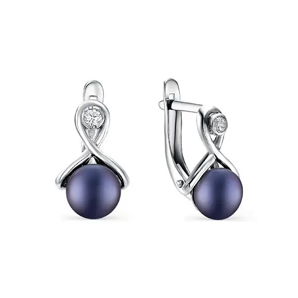 Серьги с английским замком из серебра