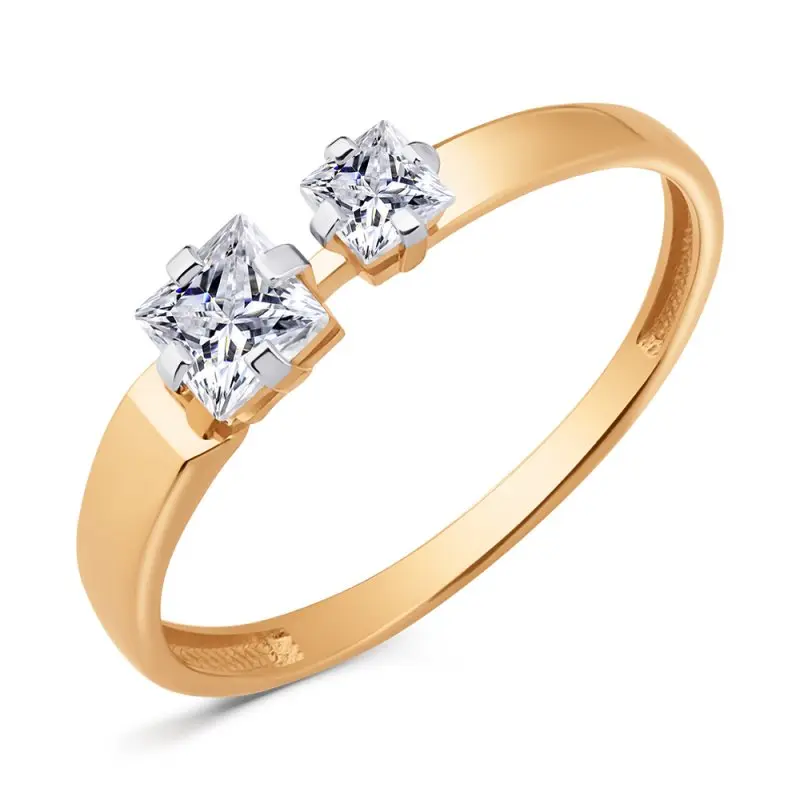 Кольцо декоративное из красного золота