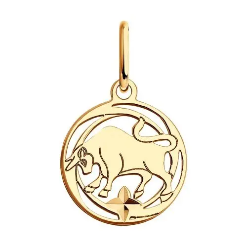 Подвеска знак зодиака из красного золота