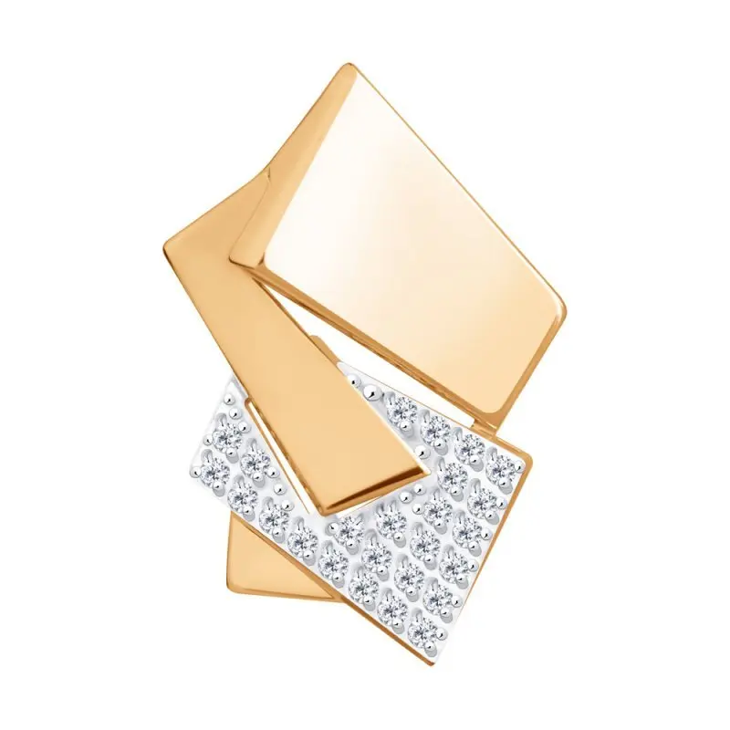 Подвеска декоративная из красного золота