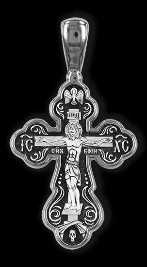Подвеска крест из серебра