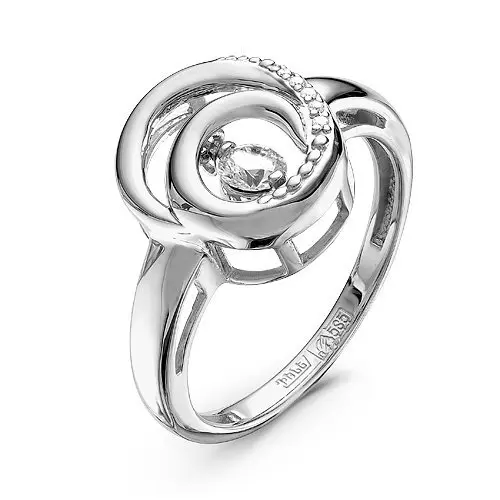 Кольцо декоративное из белого золота