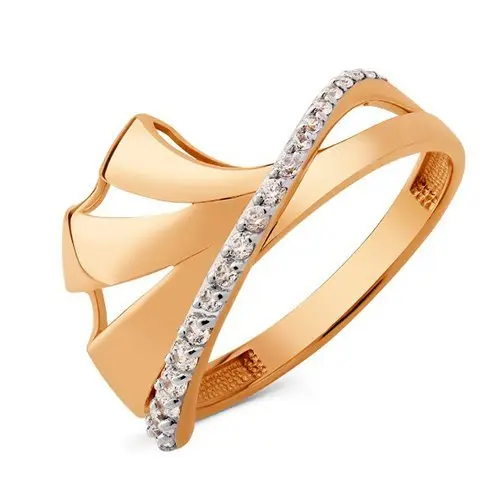 Кольцо декоративное из красного золота