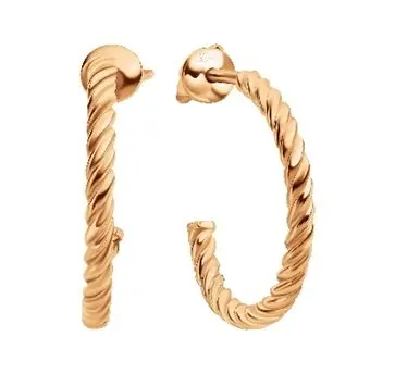 Серьги пуссеты из красного золота