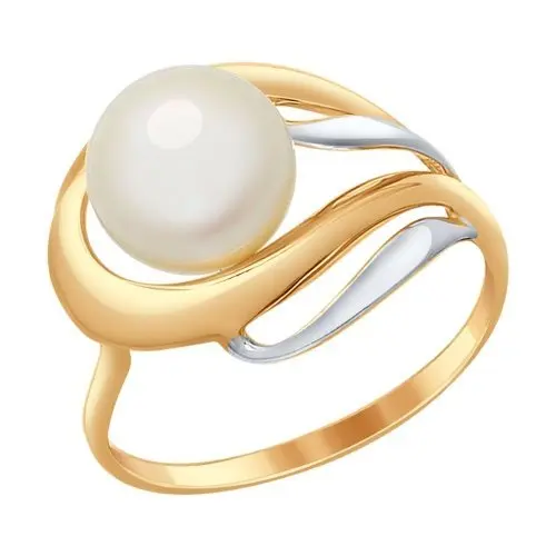 Кольцо декоративное из комбинированного золота