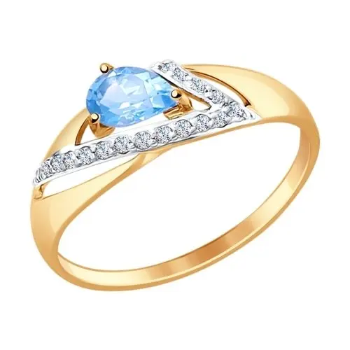 Кольцо декоративное из красного золота