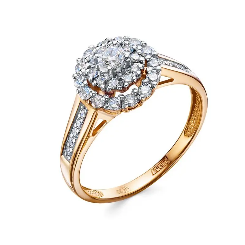 Кольцо декоративное из белого золота