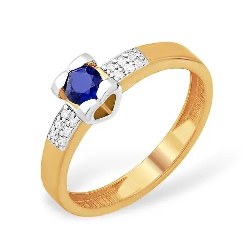 Кольцо декоративное из комбинированного золота