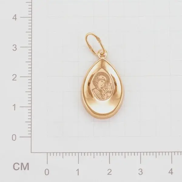 Подвеска икона из красного золота