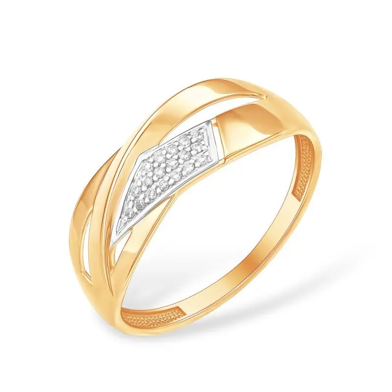 Кольцо декоративное из красного золота