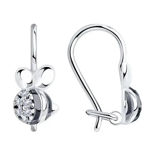 Серьги детские из серебра