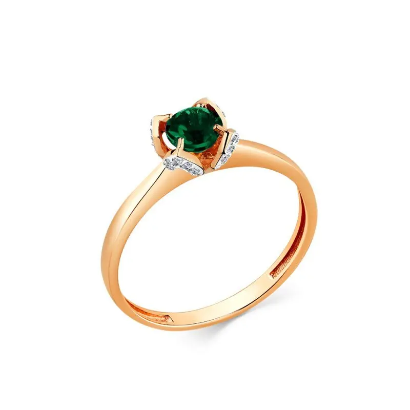 Кольцо декоративное из красного золота