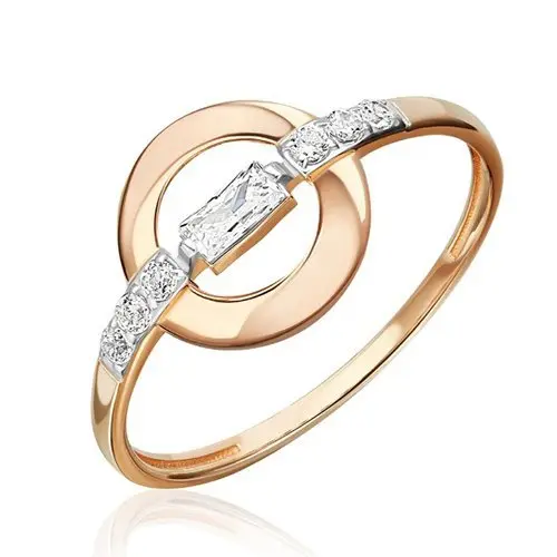 Кольцо декоративное из красного золота