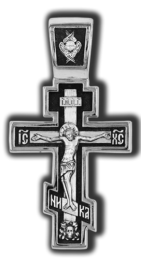 Подвеска крест из серебра