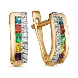 Серьги детские из красного золота