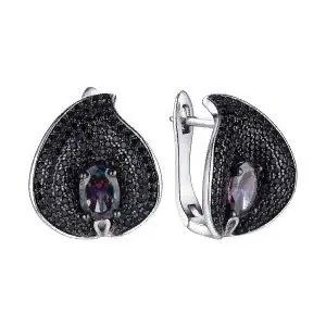 Серьги с английским замком из серебра