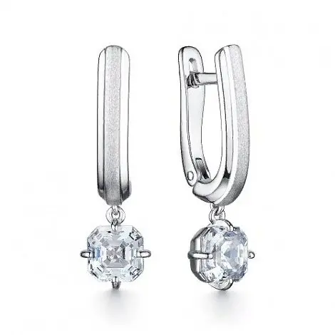 Серьги подвесные из серебра