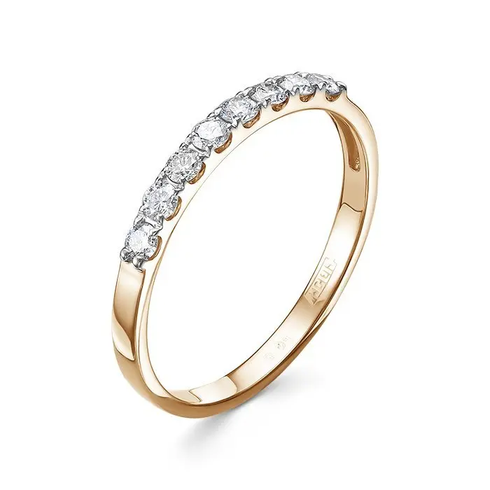 Кольцо декоративное из комбинированного золота