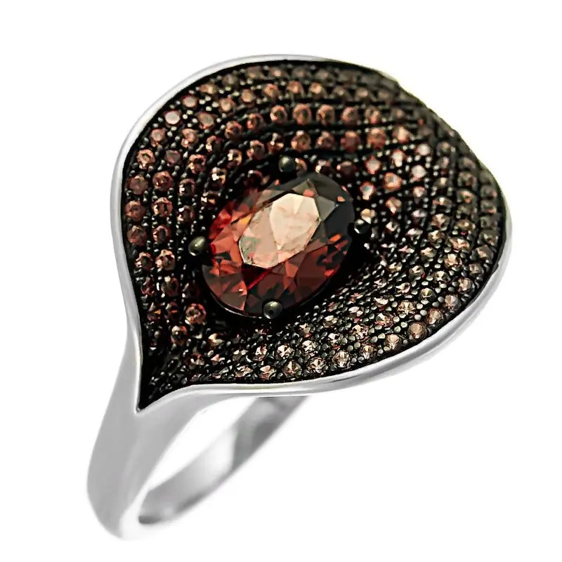 Кольцо декоративное из серебра