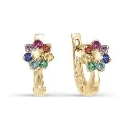 Серьги детские из красного золота