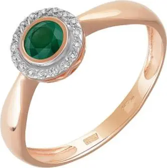 Кольцо декоративное из комбинированного золота