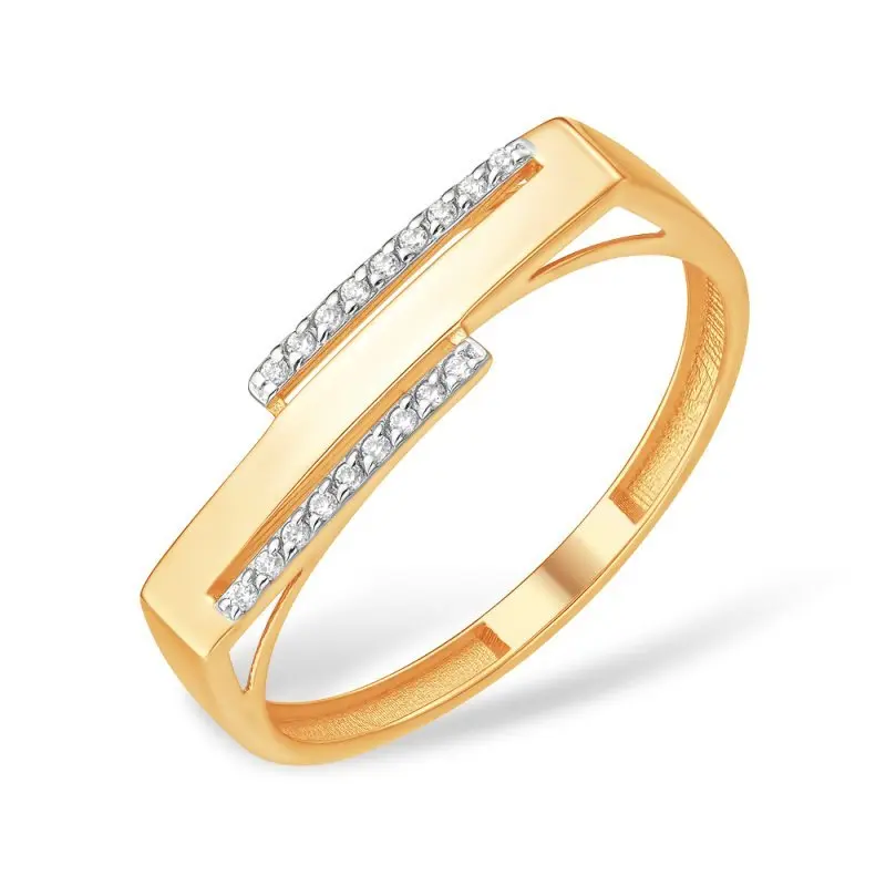 Кольцо декоративное из красного золота