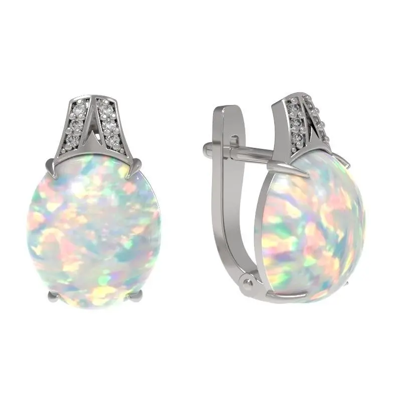 Серьги с английским замком из серебра