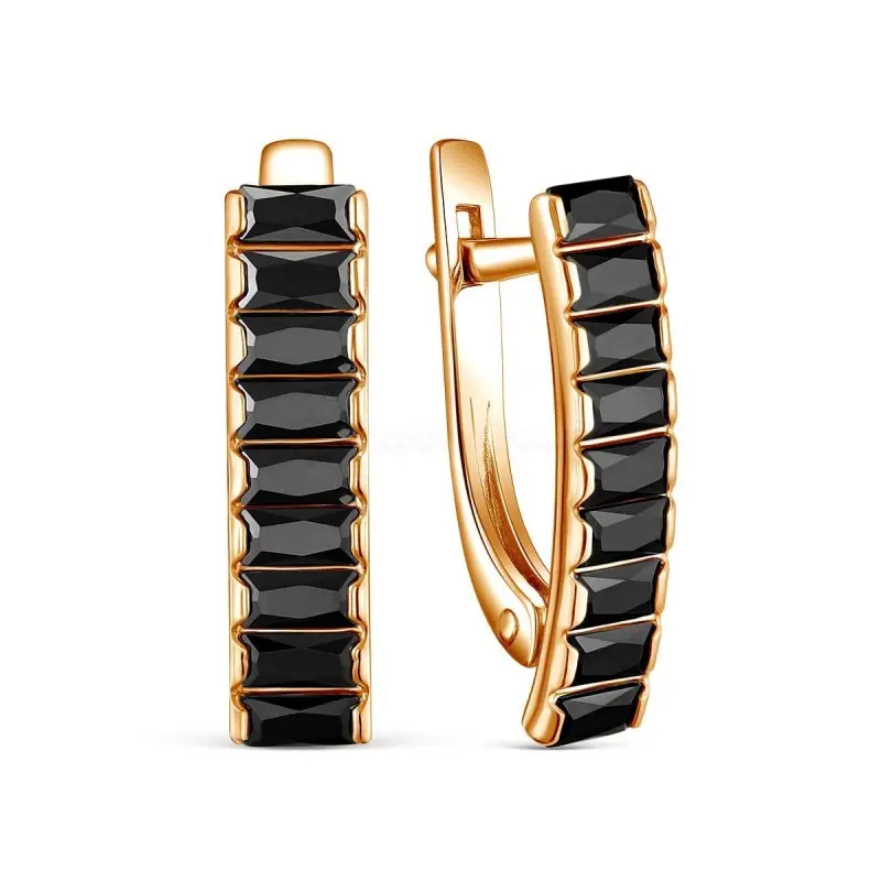 Серьги с английским замком из позолоты