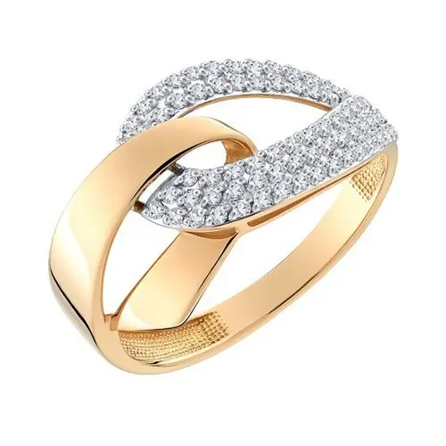 Кольцо декоративное из красного золота