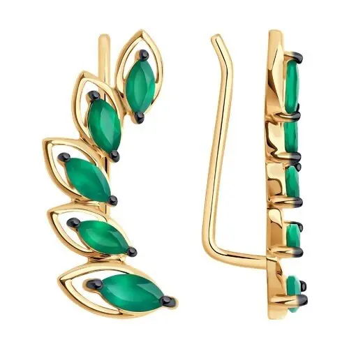 Серьги зажимы из красного золота