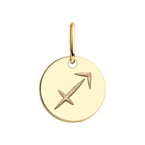 Подвеска знак зодиака из красного золота