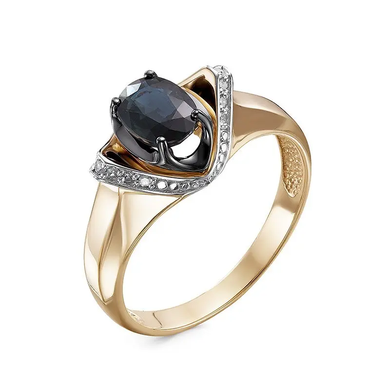 Кольцо декоративное из комбинированного золота