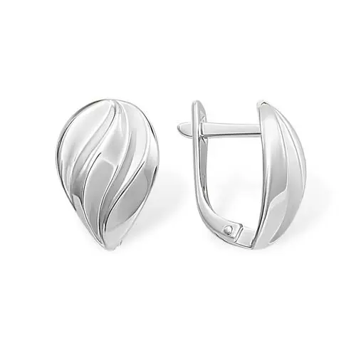 Серьги с английским замком из серебра