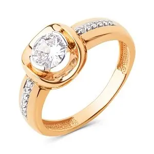 Кольцо декоративное из красного золота