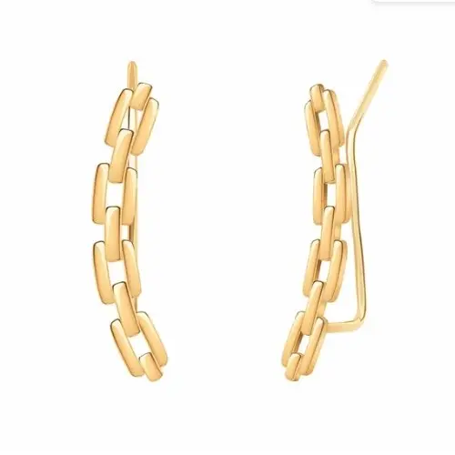 Серьги зажимы из красного золота