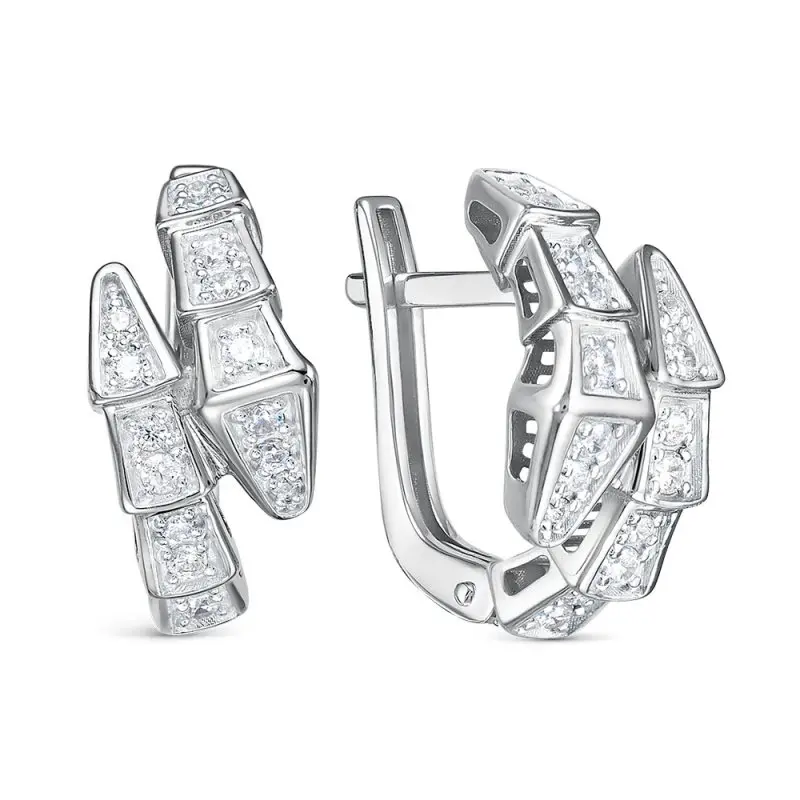 Серьги с английским замком из серебра