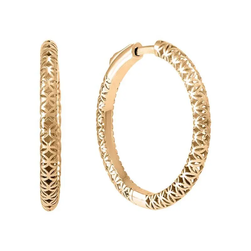 Серьги с английским замком из красного золота