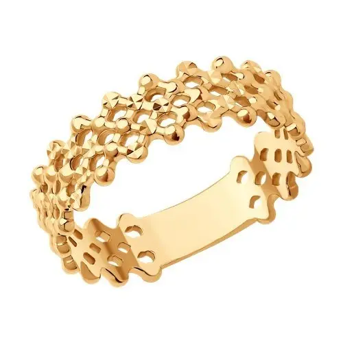 Кольцо декоративное из красного золота