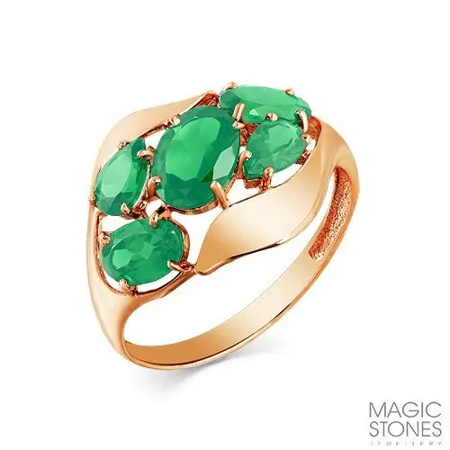 Кольцо декоративное из красного золота