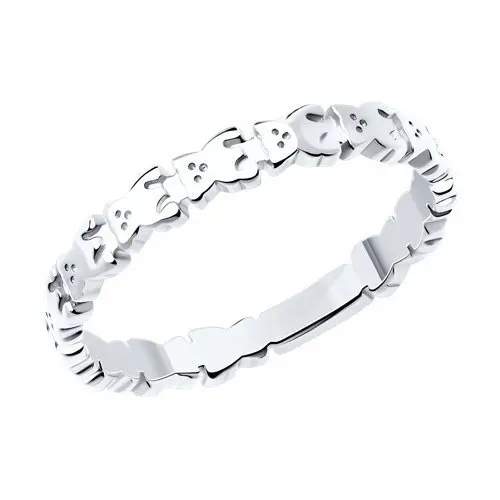 Кольцо декоративное из серебра
