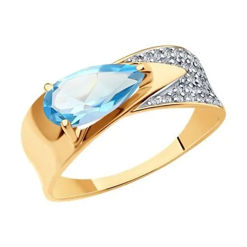 Кольцо декоративное из красного золота