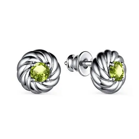 Серьги пуссеты из серебра