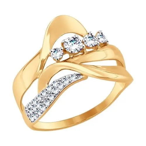 Кольцо декоративное из красного золота