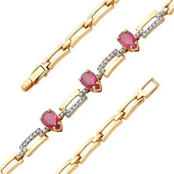 Браслет декоративный из красного золота